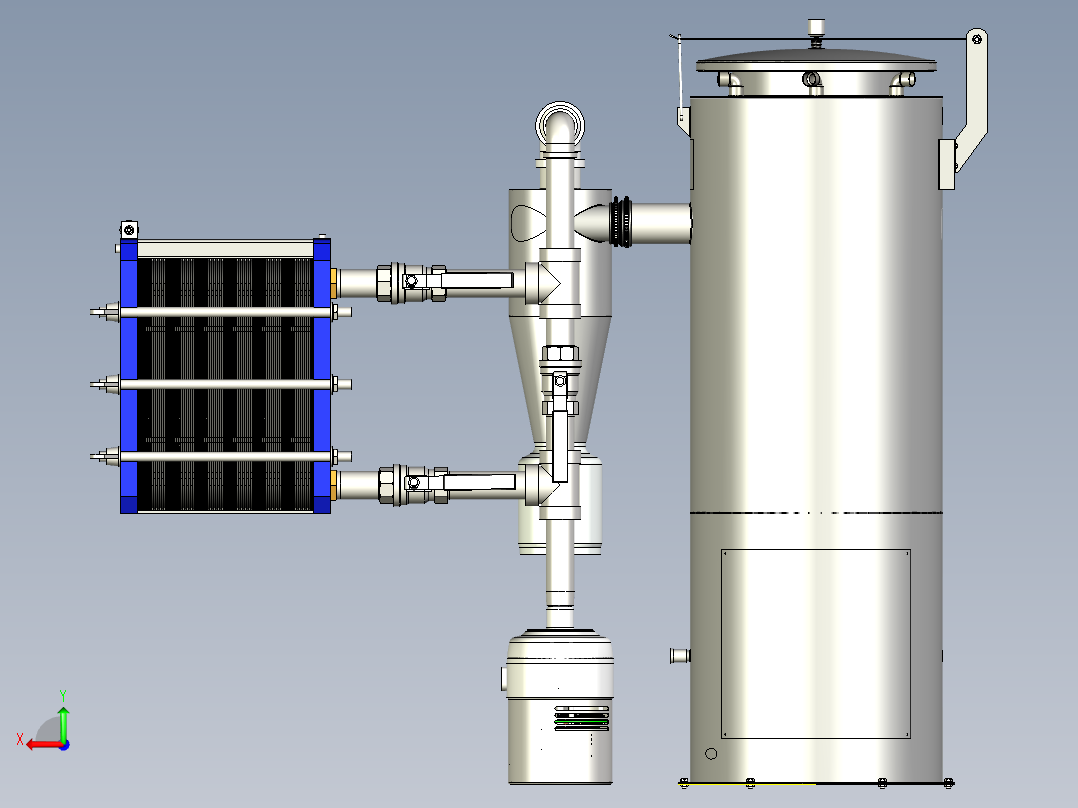 气化炉反应器后视图