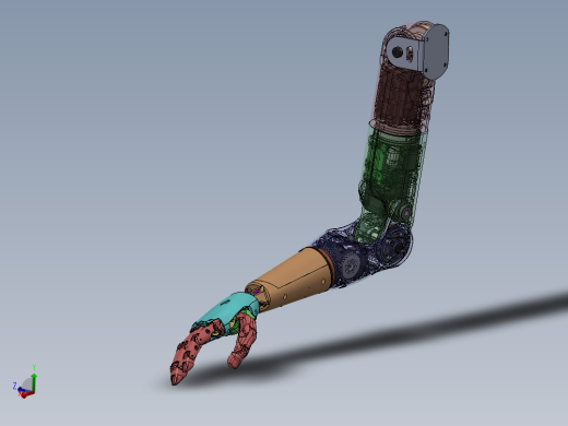 仿生机械手机器人手臂手掌3D