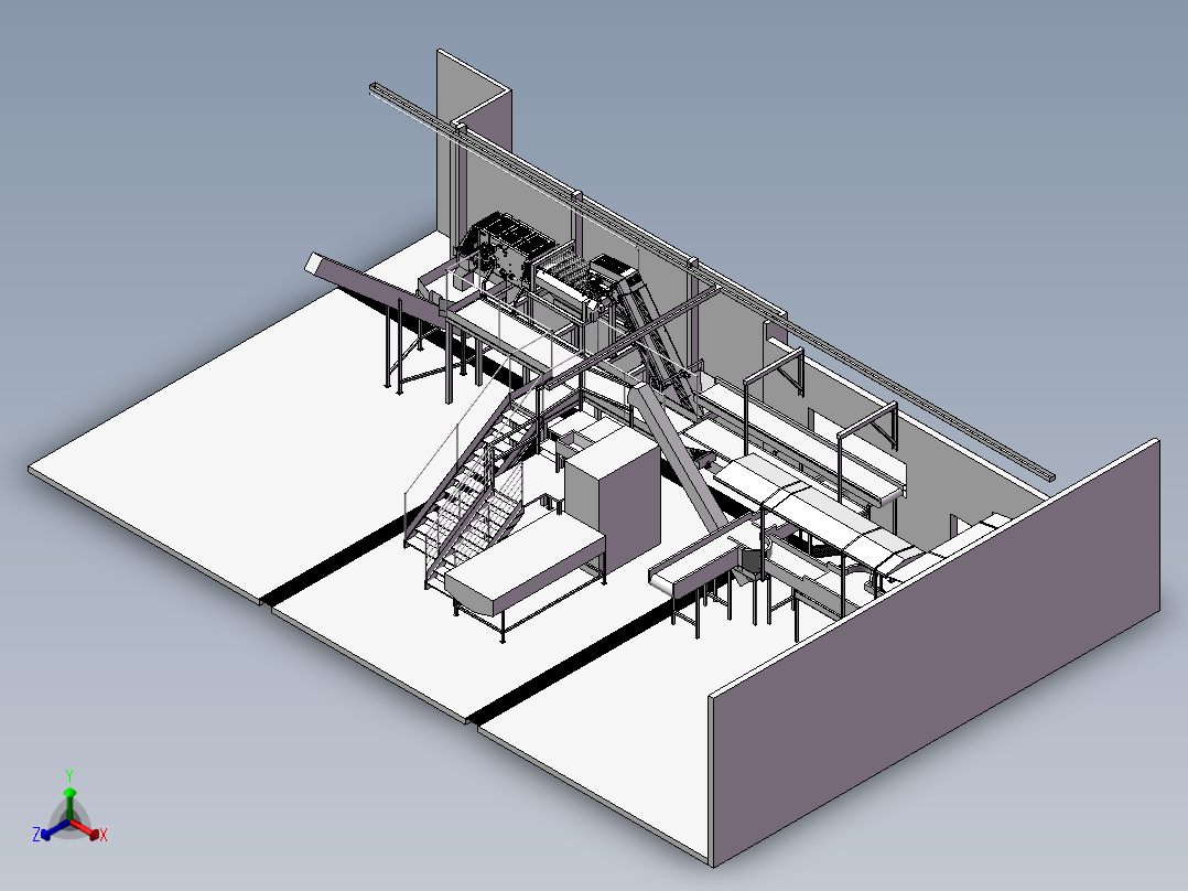 B14_番薯加工流水线正等轴测图