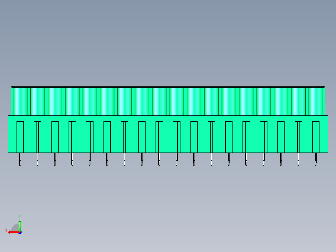 DEGSON 2EDG 系列 5.0mm 可插拔接线端子组-2EDGB-5.0-18P-14-00AH后视图