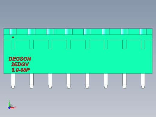 DEGSON 2EDG 系列 5.0mm 可插拔接线端子组-2EDGV-5.0-08P-14-00AH前视缩略图