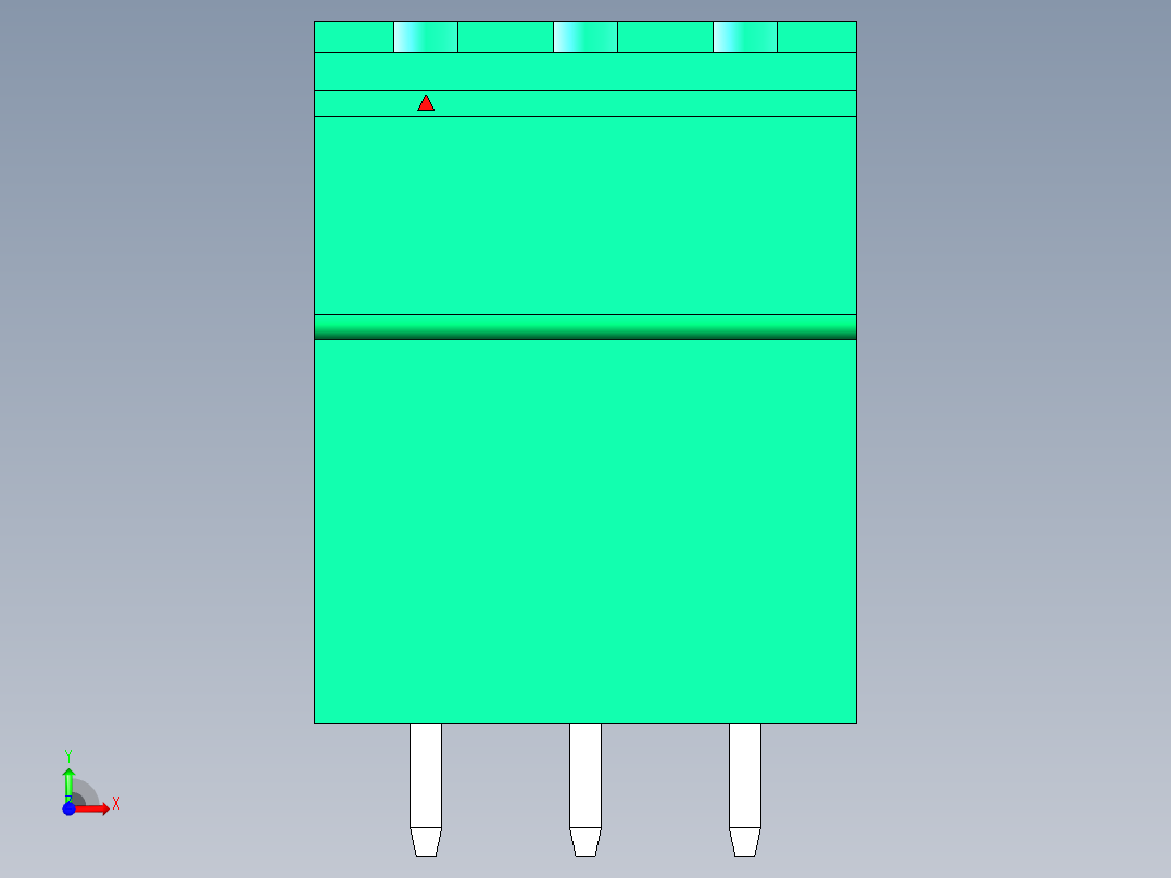 DEGSON 2EDG 系列 5.0mm 可插拔接线端子组-2EDGVH-5.0-06P-14-00AH前视图