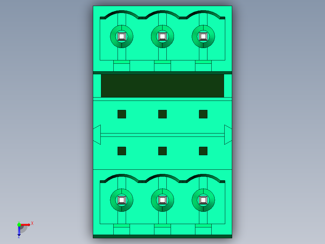 DEGSON 2EDG 系列 5.0mm 可插拔接线端子组-2EDGVH-5.0-06P-14-00AH俯视图