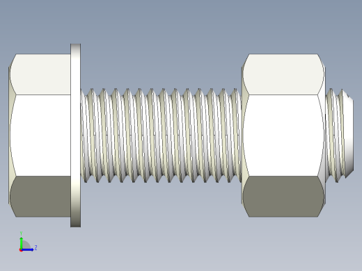 螺栓和六角螺母-7 8 - 9 UNC左视缩略图