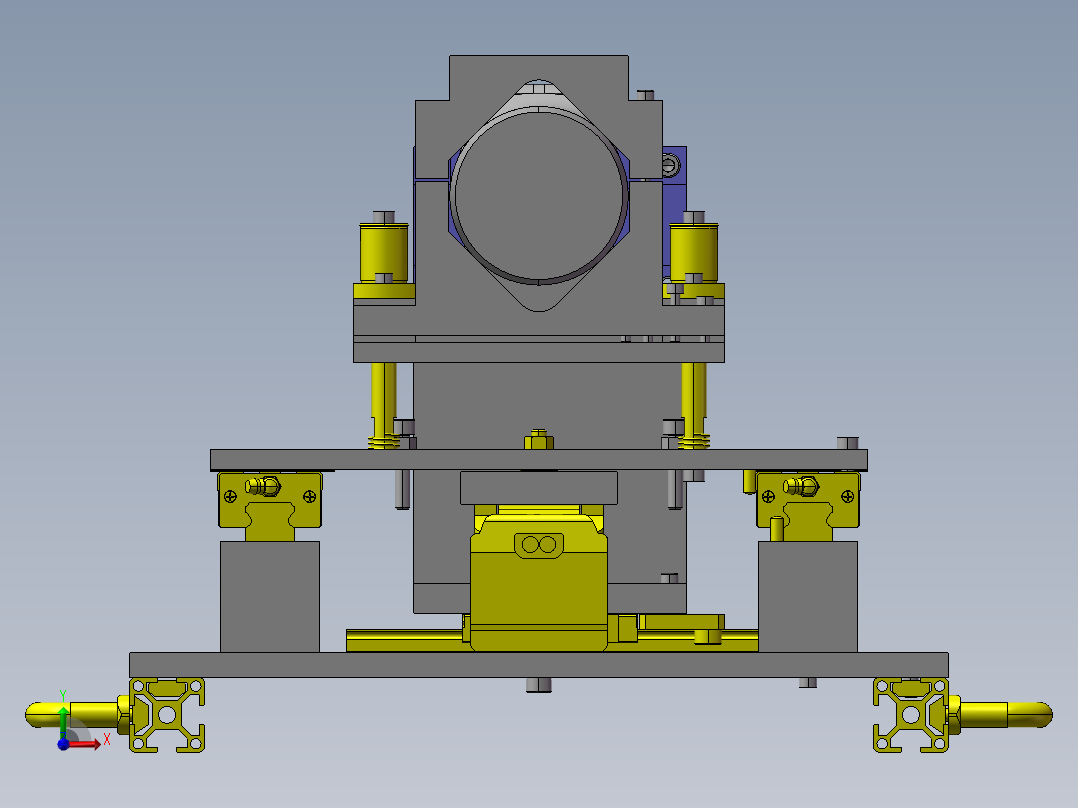 半自动研磨装置数模前视图