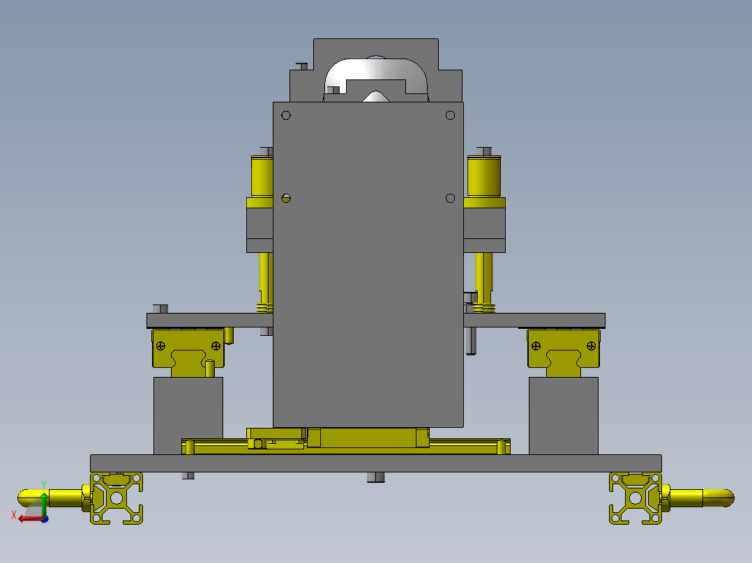 半自动研磨装置数模后视图