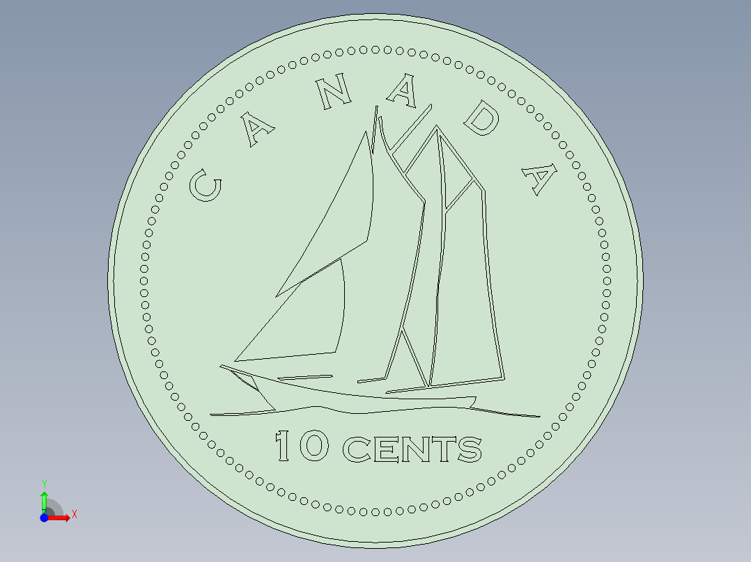 加拿大硬币前视图