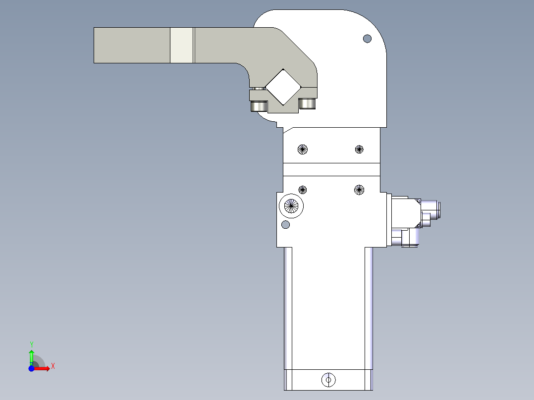 德克斯TUNKERS气缸数模V40 BR2 T12 A10_A11_A12前视图