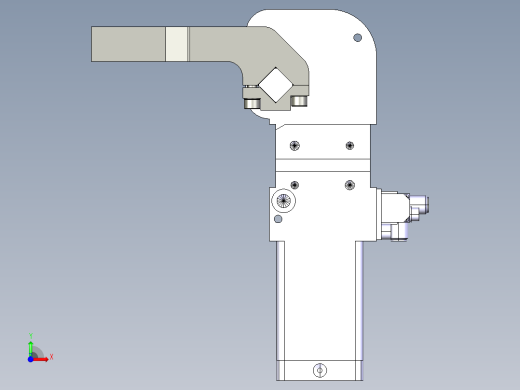 德克斯TUNKERS气缸数模V40 BR2 T12 A10_A11_A12前视缩略图