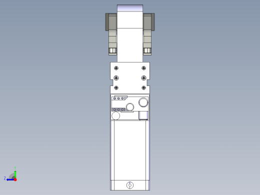 德克斯TUNKERS气缸数模V40 BR2 T12 A10_A11_A12右视缩略图