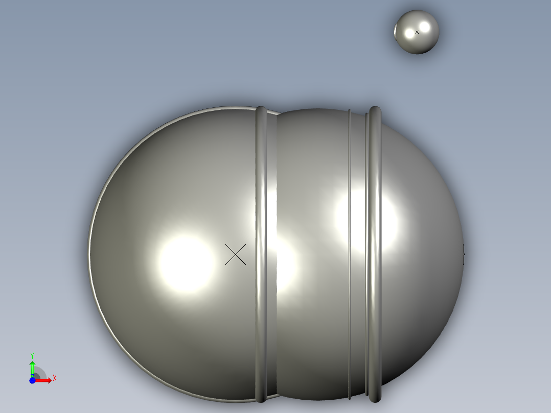 轴台-方形法兰轴承前视图