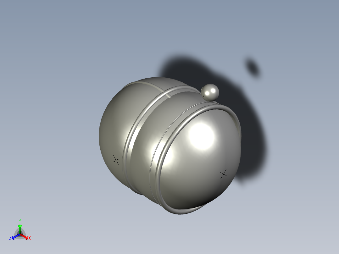 轴台-方形法兰轴承正等轴测图