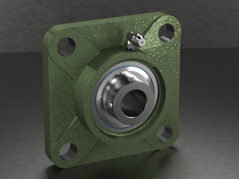 轴台-方形法兰轴承