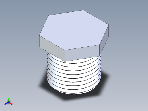 CPVC管件22-Sch80_Plug_MPT_9850-005_0.5in正等轴测缩略图