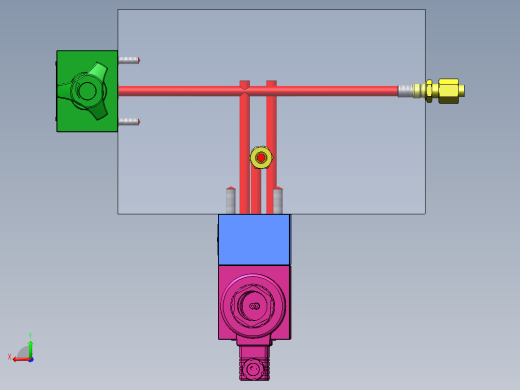 液压阀块模型后视缩略图