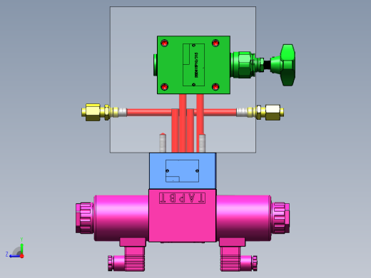 液压阀块模型右视缩略图