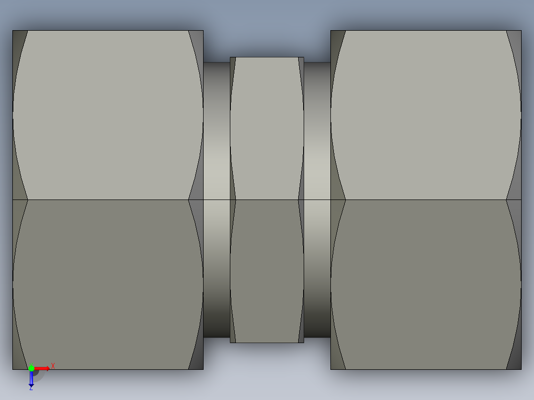 卡套式工业通用硬管接头EO Union G18ZL71俯视图