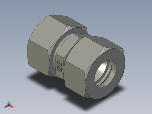 卡套式工业通用硬管接头EO Union G18ZL71正等轴测缩略图