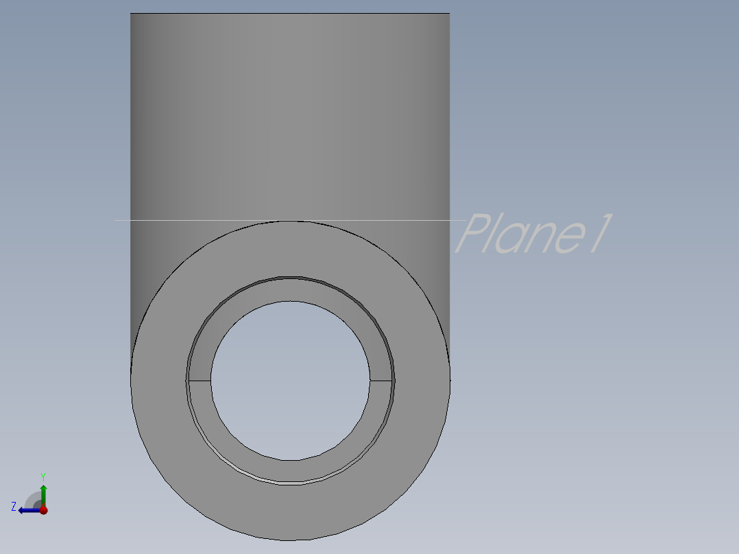 聚氯乙烯三通件右视图