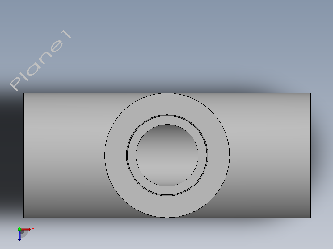 聚氯乙烯三通件俯视图