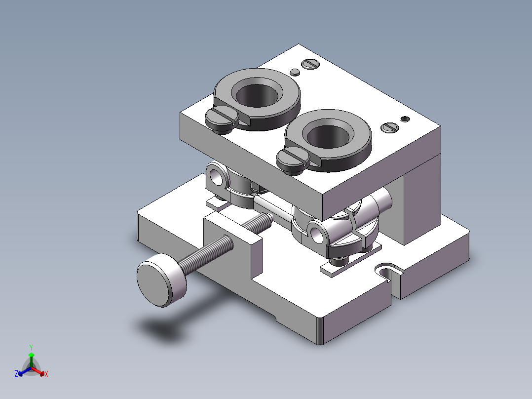 前钢板弹簧吊耳加工工艺及钻2-25孔夹具设计含三维SW二维说明书正等轴测图