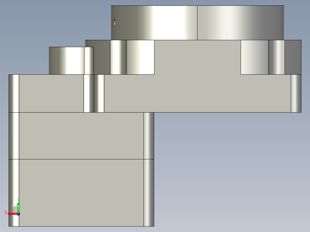 中空旋转平台KFN60-5模型(8-24 30-3 4-3.5-46)后视图