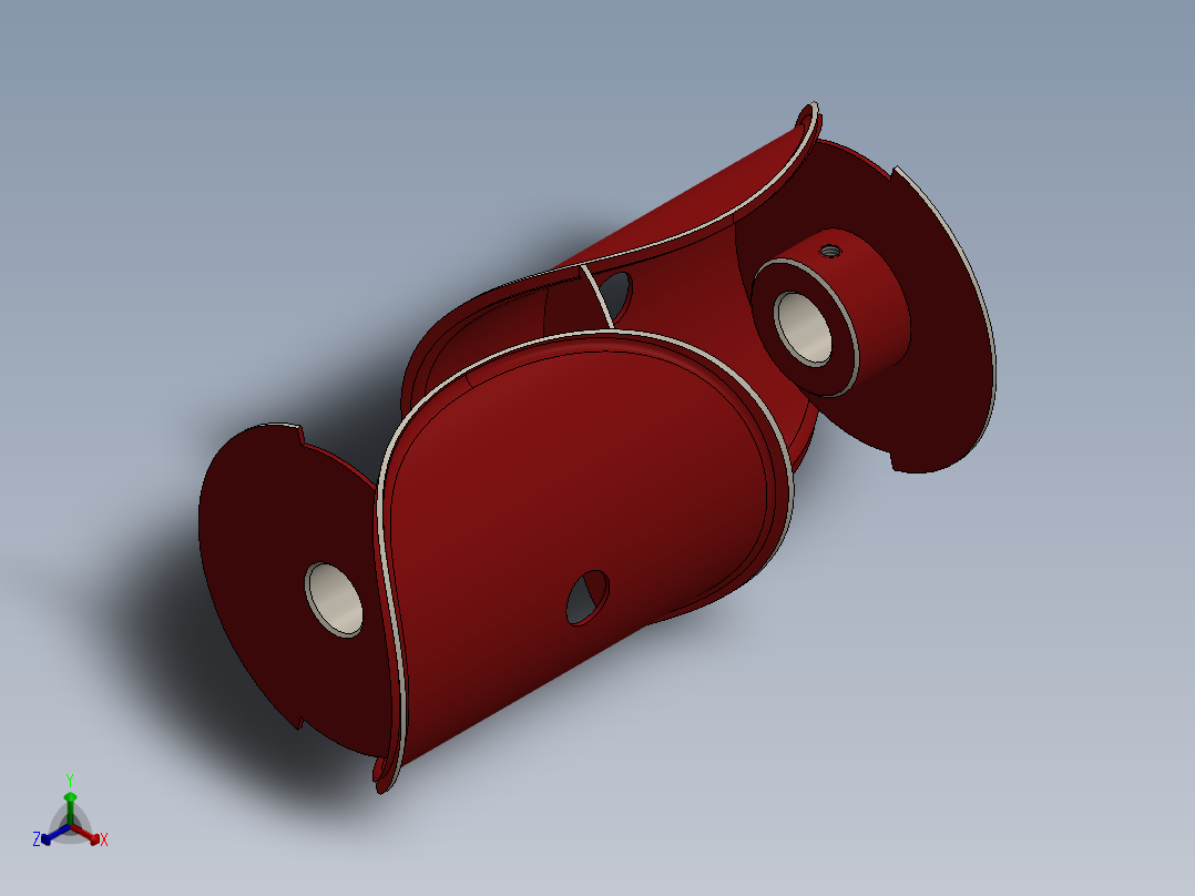 冷冻烤肉机正等轴测图