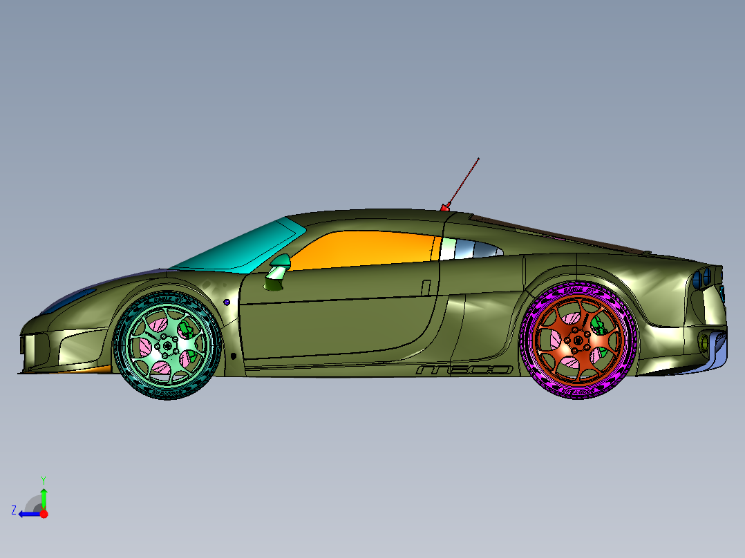 暴躁猛兽英伦超跑M600右视图