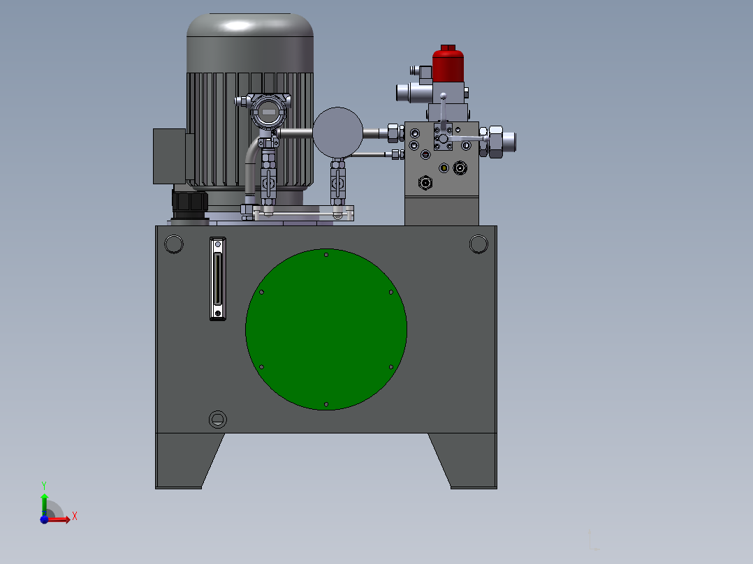 自重闸阀液压站前视图