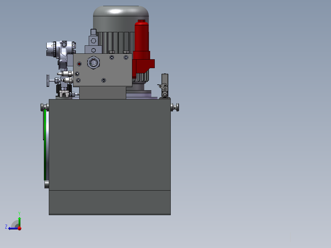 自重闸阀液压站右视图