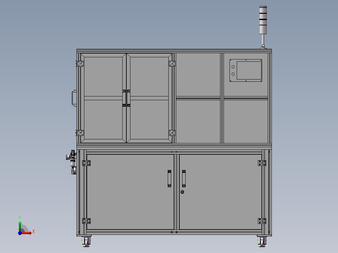 产线自动贴膜机前视图