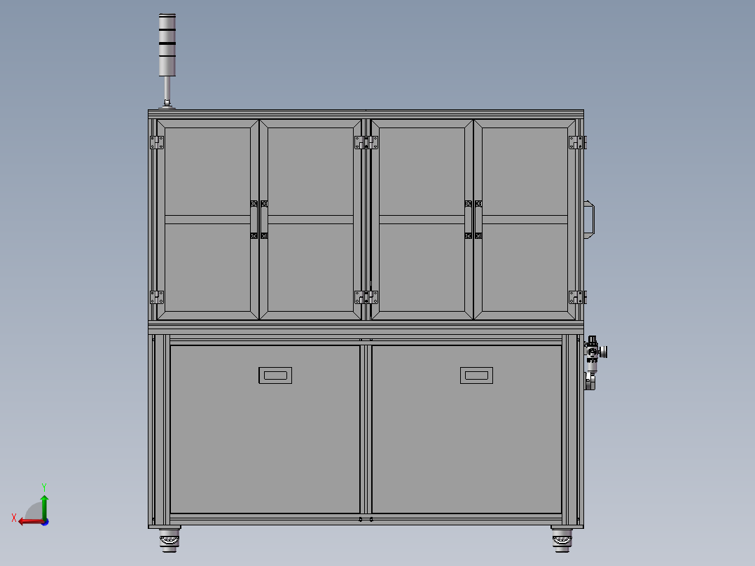 产线自动贴膜机后视图