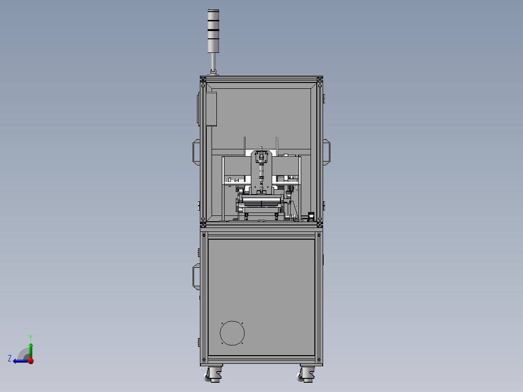产线自动贴膜机右视图