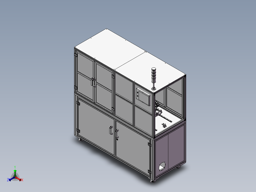 产线自动贴膜机正等轴测图
