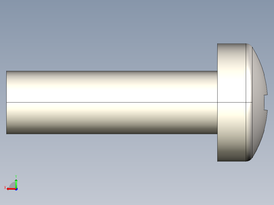 螺丝 M3 十字盘头-M3 x 10 Screw head.STEP后视图