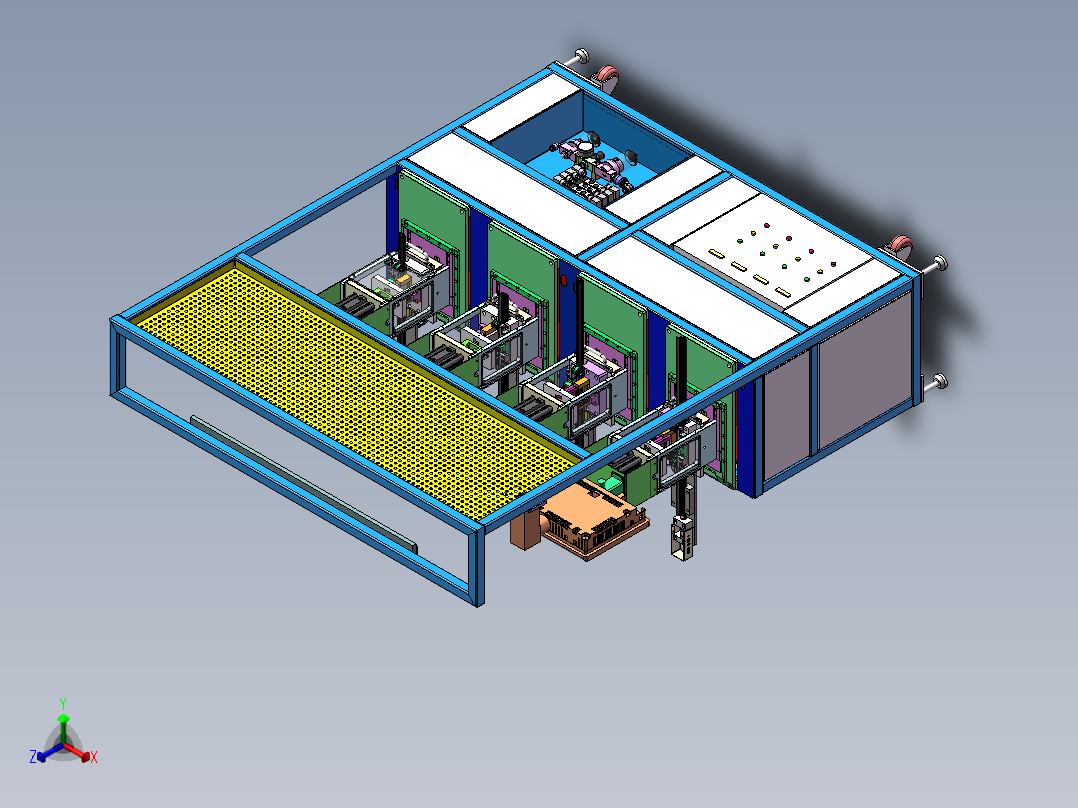 车门密封导槽缺口冲切机sw18可编辑正等轴测图