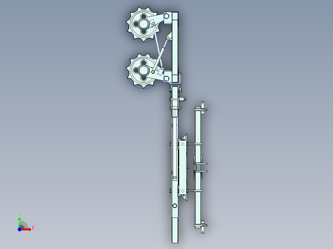 葡萄藤预修剪机ug10前视图
