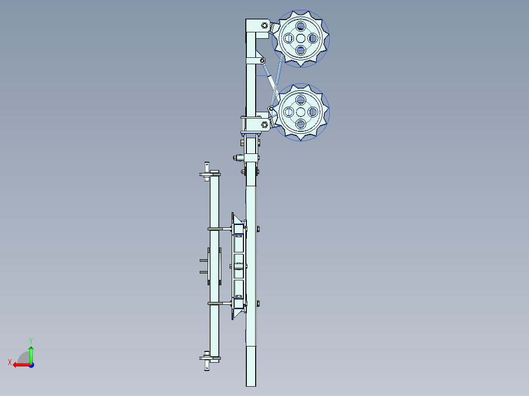 葡萄藤预修剪机ug10后视图