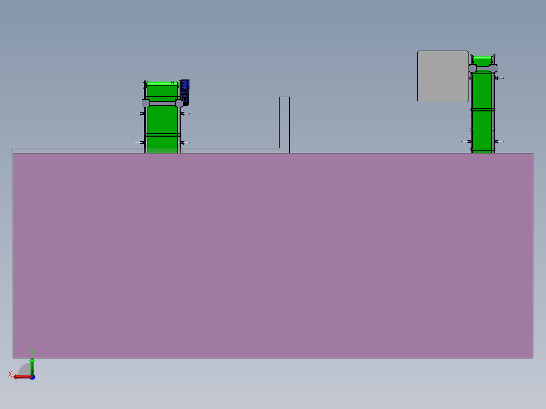 塑料罩壳高压清洗自动上下sw22可编辑后视图