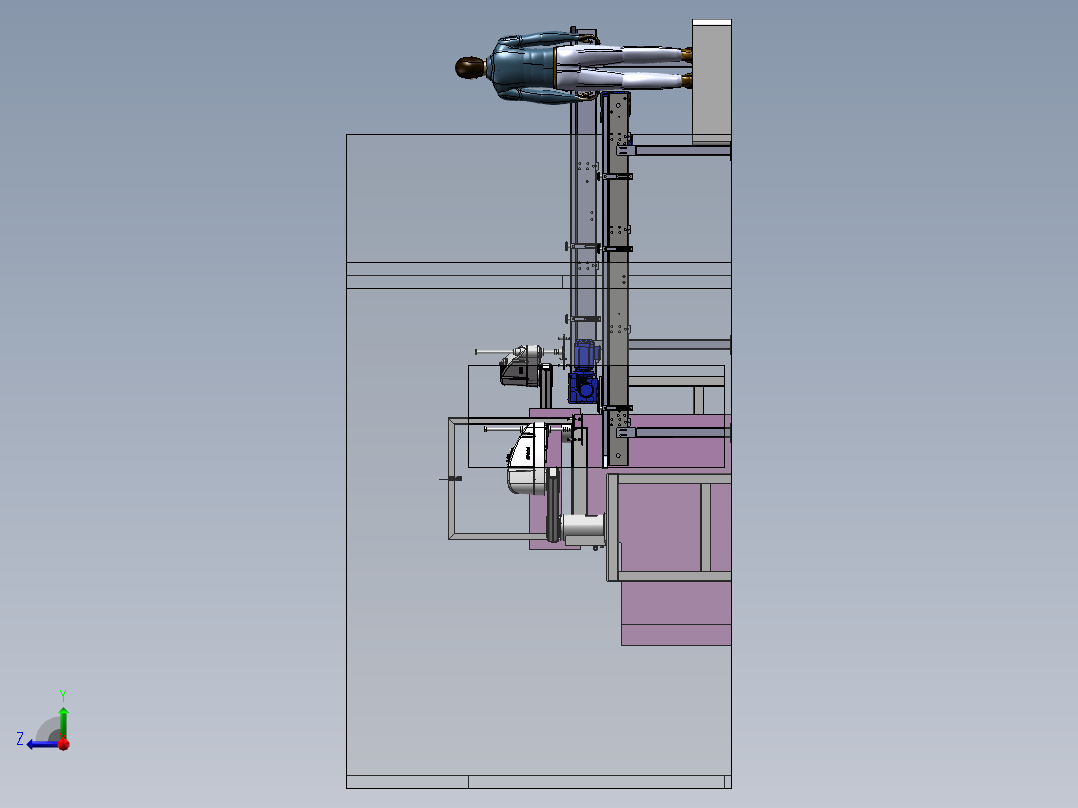 塑料罩壳高压清洗自动上下sw22可编辑右视图