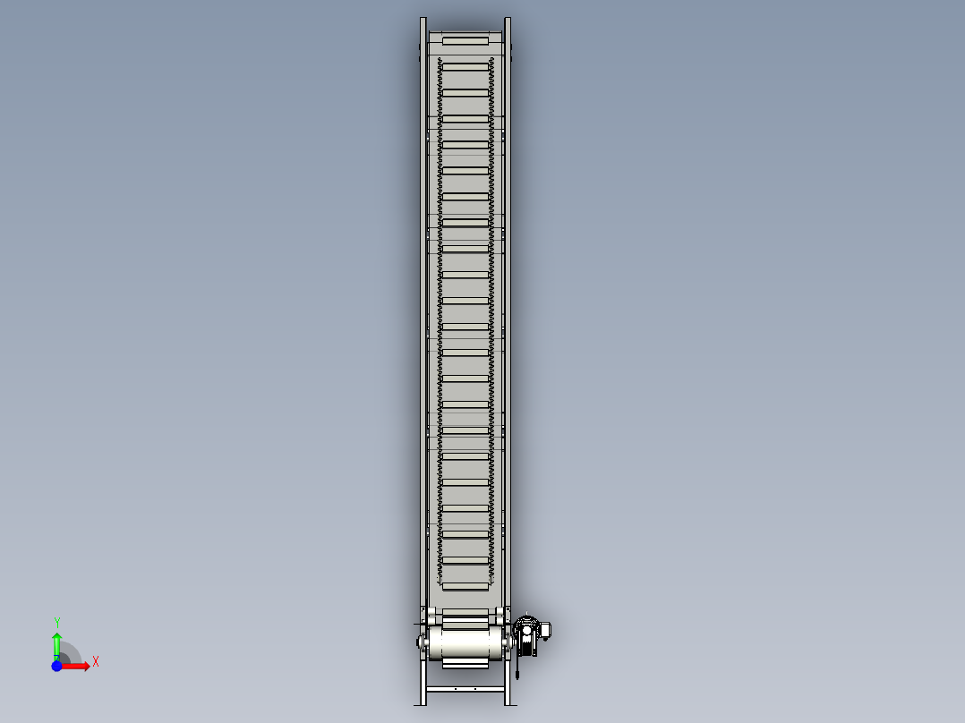 爬坡皮带机前视图