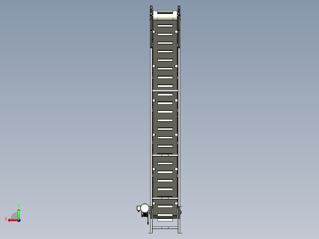 爬坡皮带机后视图