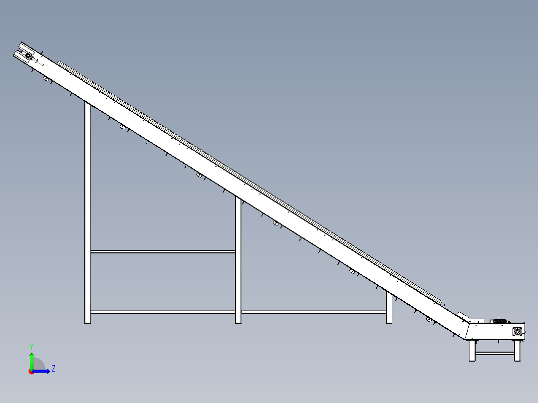 爬坡皮带机左视图
