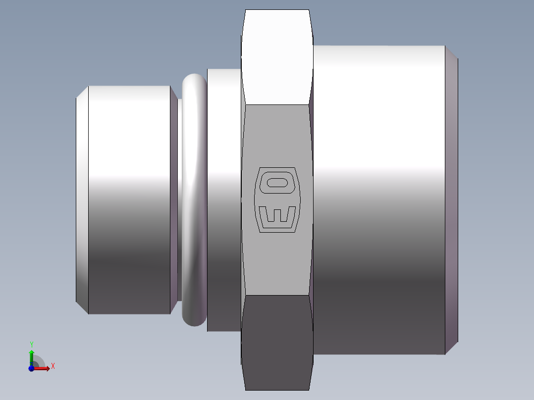 美制O圈密封接头、1CO-30-10前视图