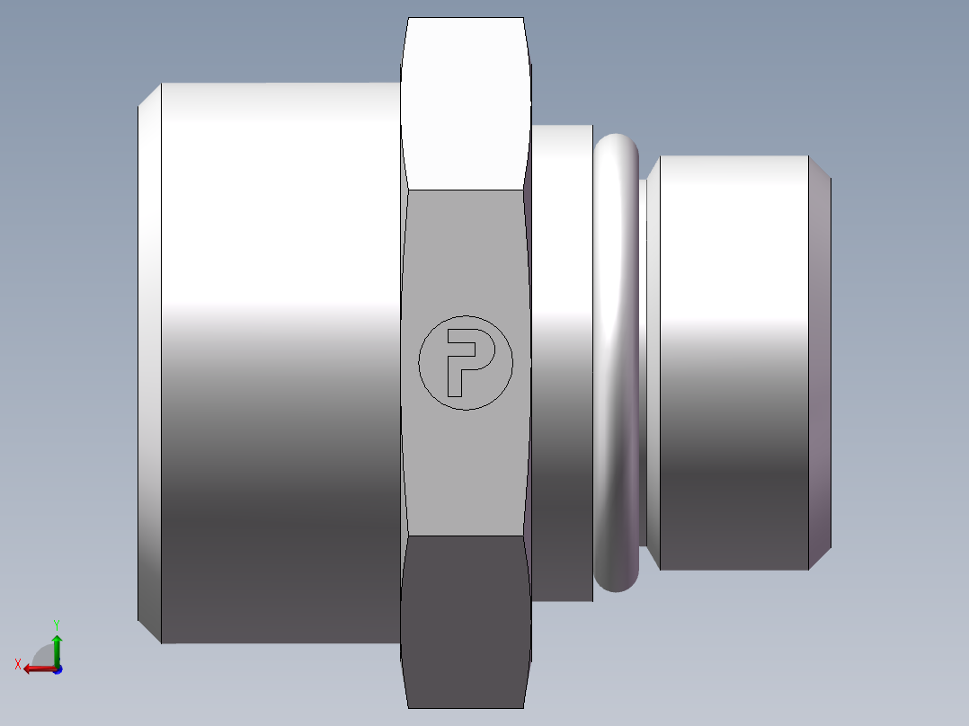 美制O圈密封接头、1CO-30-10后视图