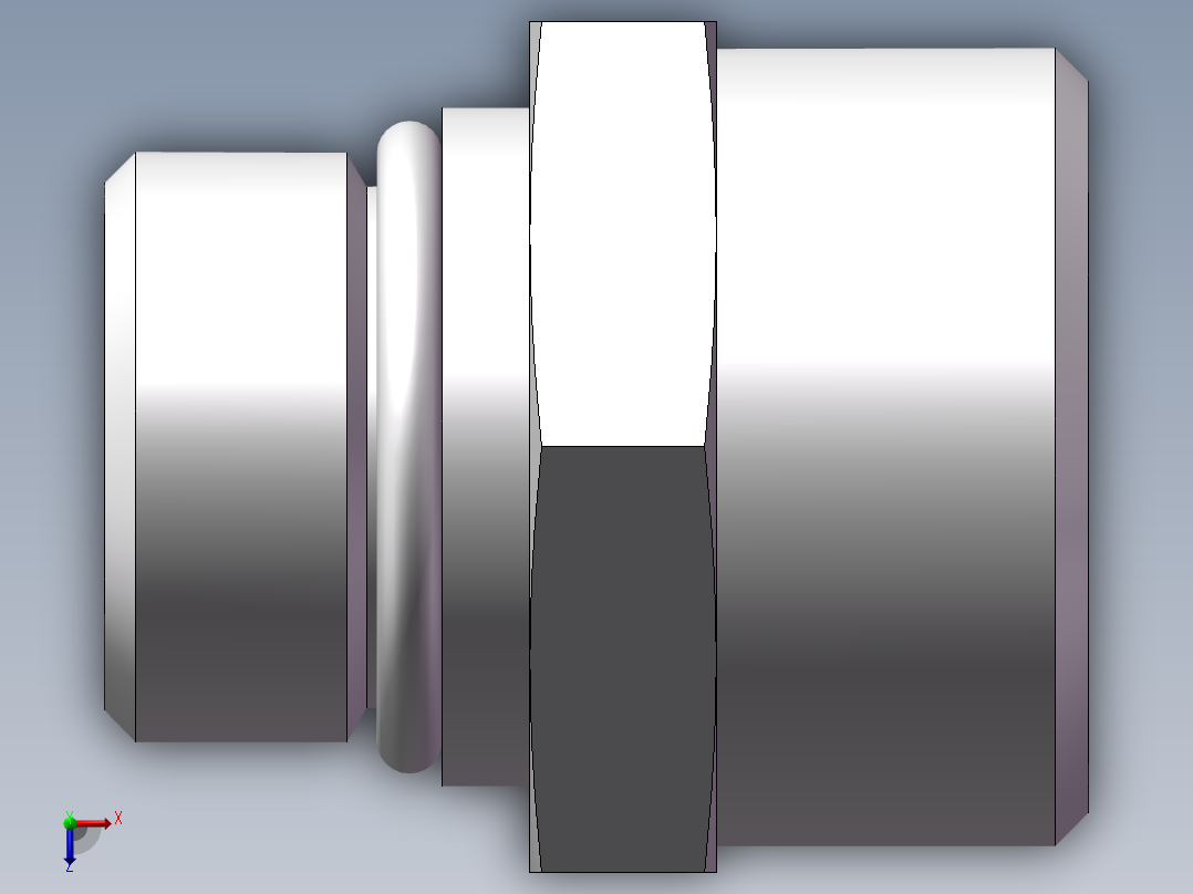 美制O圈密封接头、1CO-30-10俯视图