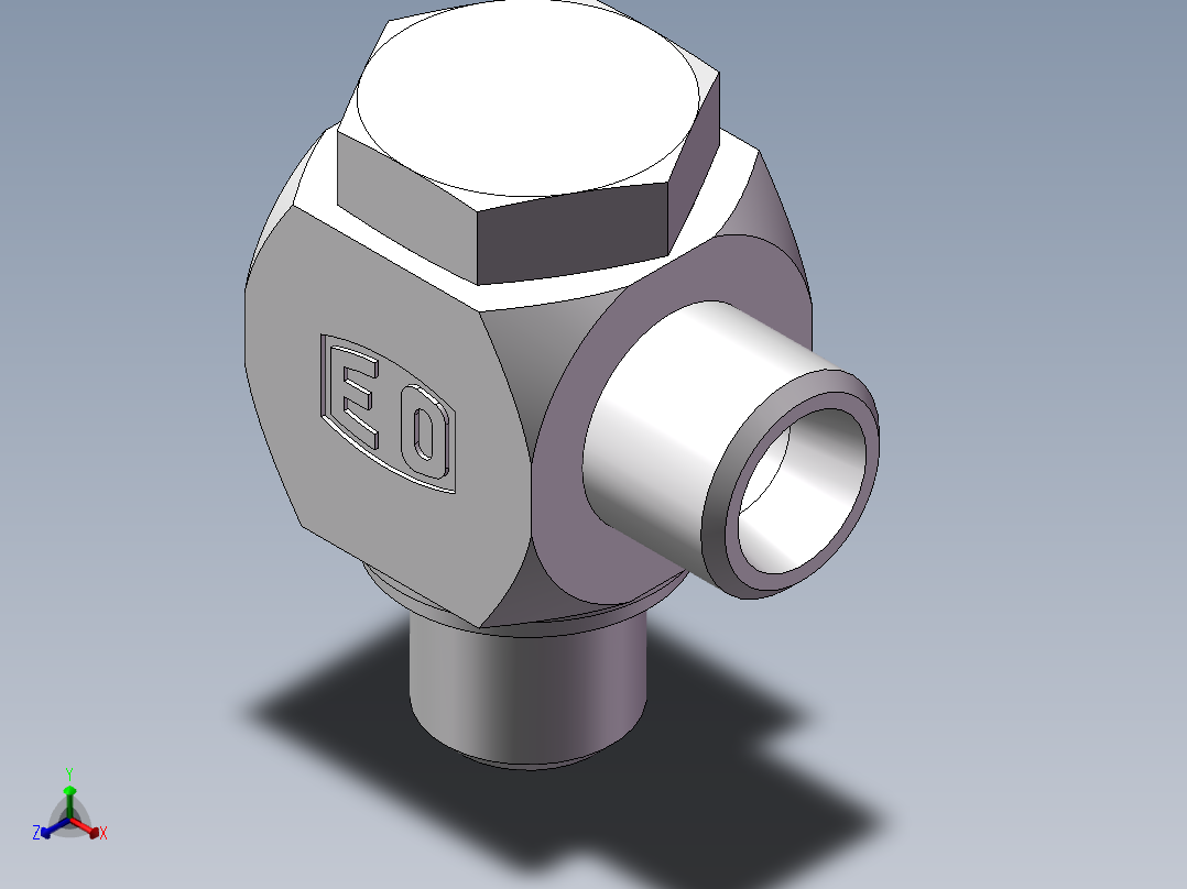 高压铰接式90度接头、1CI-14-B04主视图