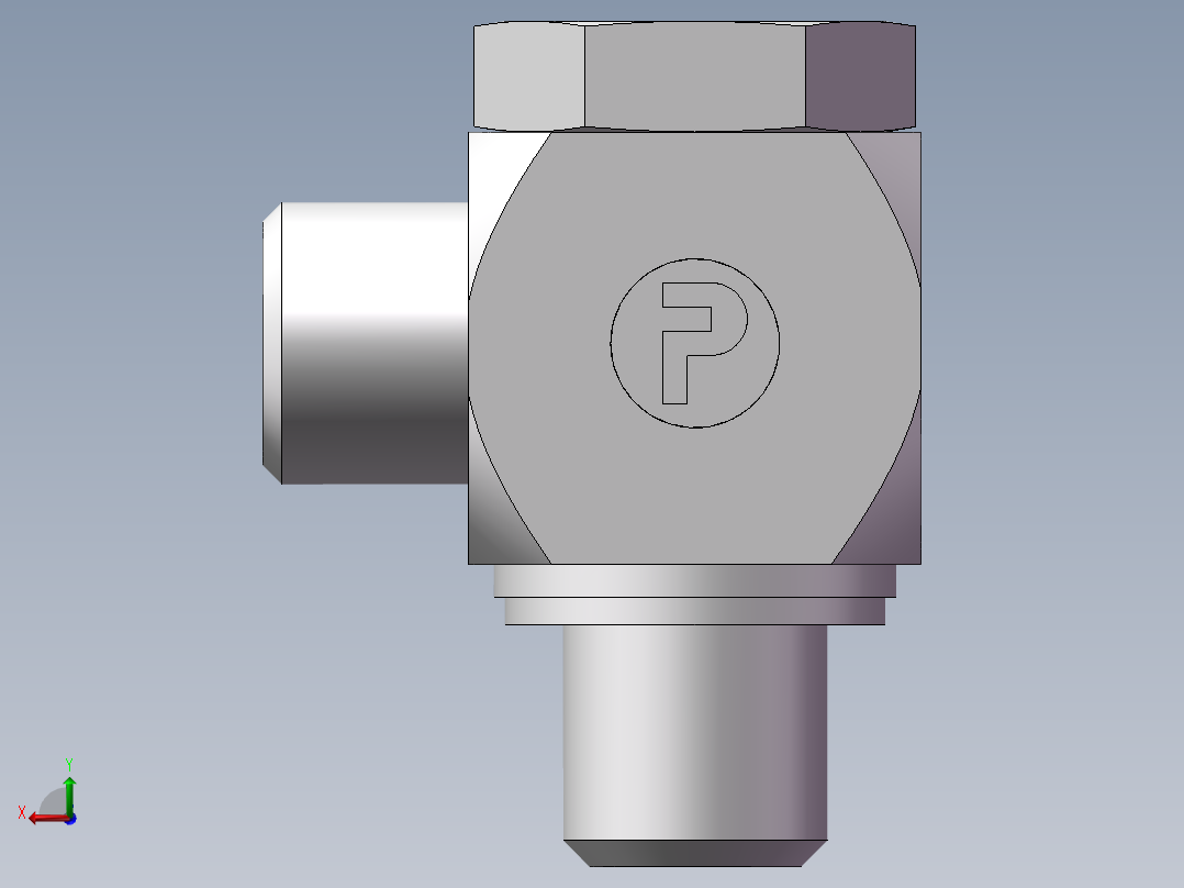 高压铰接式90度接头、1CI-14-B04后视图