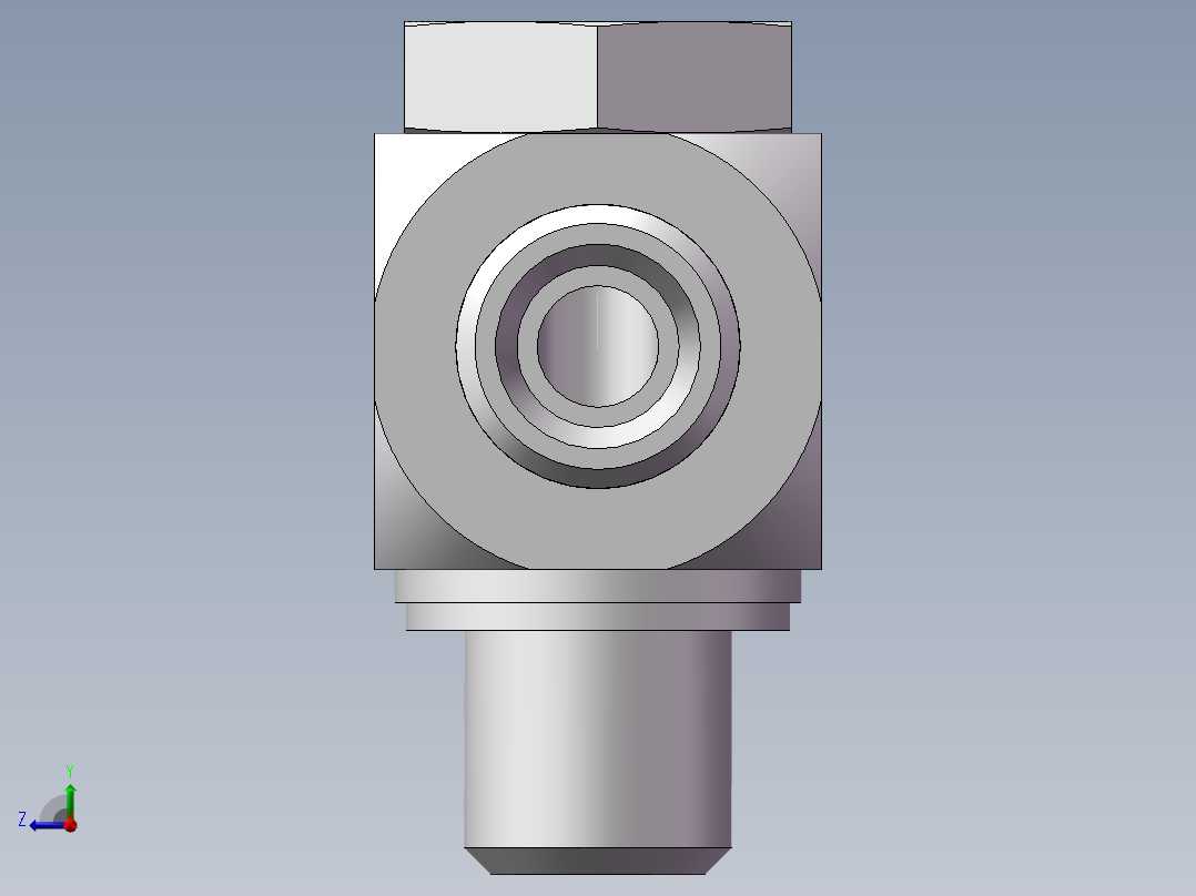 高压铰接式90度接头、1CI-14-B04右视图