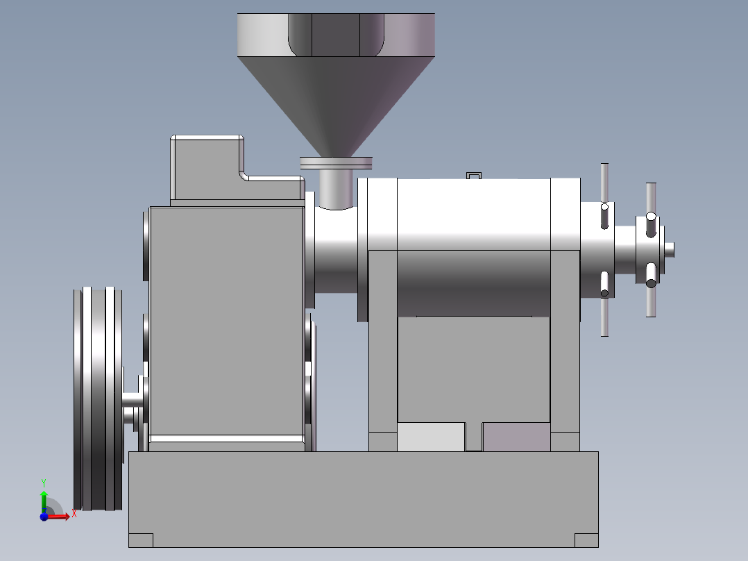 农用榨油机前视图